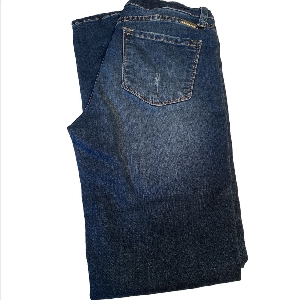 KanCan jeans mid rise skinny button/zip closure 5 pockets dark wash Size 27